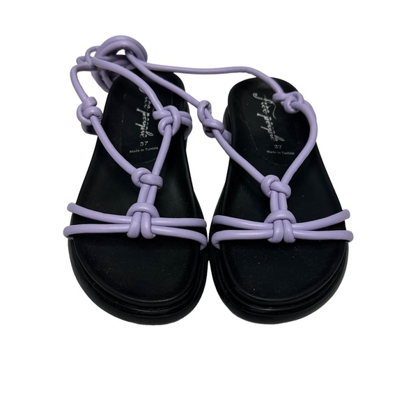 FINAL Last Chance NWOT Free People Below Deck Wrap Sandals in Orchid 37 - Picture 7 of 12